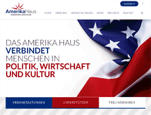 Tablet Screenshot of amerikahaus-nrw.de